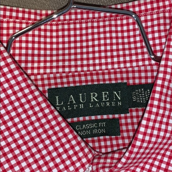 Ralph Lauren red and white gingham button down - Picture 4 of 5